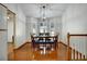 Dining room with hardwood floors, bay window and chandelier at 3815 Landgraf Cv, Decatur, GA 30034