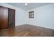 Bedroom with hardwood floors, ceiling fan and closet at 2283 Country Club Sw Ln, Atlanta, GA 30311