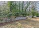 Landscaped backyard with retaining wall at 1937 Windsor Sw Dr, Atlanta, GA 30311