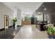 Lobby area with marble floors and potted plants at 215 Piedmont Ne Ave # 1707, Atlanta, GA 30308