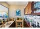 Fully stocked wet bar with ample storage and counter space at 215 Piedmont Ne Ave # 1707, Atlanta, GA 30308