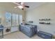 Bedroom with gray built-in bed and storage at 2976 Cambridge Hill Dr, Dacula, GA 30019