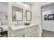 Elegant double vanity bathroom with a quartz countertop at 3490 Turner Heights Dr, Decatur, GA 30032