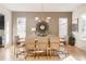 Elegant dining room with a large table and statement light fixture at 17 Rockyford Ne Rd, Atlanta, GA 30317