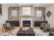 Spacious living room with fireplace and built-in shelving at 17 Rockyford Ne Rd, Atlanta, GA 30317