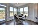 Breakfast nook boasts hardwood floors and a view to the backyard at 1934 Asher Ln # 060, Conyers, GA 30013