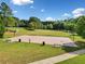 Outdoor basketball court surrounded by trees and grass for recreational activities in the community at 101 Chestnut Dr, Canton, GA 30114