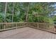 Close up shot of the backyard wood deck at 101 Chestnut Dr, Canton, GA 30114