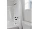 Basement bathroom with shower/tub combo and white fixtures at 160 Lofty Eagle Ln, Fayetteville, GA 30214