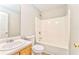 Clean bathroom with a tub and shower combo at 396 Southern Trace Dr, Rockmart, GA 30153