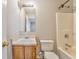 Clean bathroom with a bathtub, toilet, and vanity at 396 Southern Trace Dr, Rockmart, GA 30153