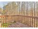 Wooden deck overlooking a wooded backyard at 396 Southern Trace Dr, Rockmart, GA 30153