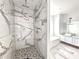 Luxurious bathroom with marble shower and soaking tub at 545 Angier Ne Ave, Atlanta, GA 30308