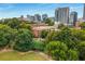 Scenic aerial view overlooking the building with lush greenery and city skyline in the background at 273 12Th Ne St # 210, Atlanta, GA 30309