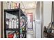 Laundry room with shelving for storage and supplies at 127 Cambridge Ct, Hampton, GA 30228