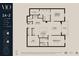 Detailed floor plan showcasing the layout of the 2-bed + den, 2.5 bath apartment, and balcony at 318 Sandy Springs Cir # 250, Sandy Springs, GA 30328