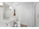 Clean bathroom with a white sink and shower at 1100 Howell Mill Nw Rd # 610, Atlanta, GA 30318