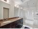 Elegant bathroom with double vanity and subway tile shower at 1100 Howell Mill Nw Rd # 610, Atlanta, GA 30318