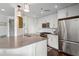 Modern kitchen with stainless steel appliances and white cabinets at 1100 Howell Mill Nw Rd # 610, Atlanta, GA 30318