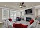 Spacious living room with sectional sofa and fireplace at 3179 Clairebrooke Ave, Atlanta, GA 30341
