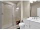 Large walk-in shower with tile surround and bench seating at 3179 Clairebrooke Ave, Atlanta, GA 30341