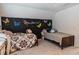 Bedroom with twin beds and chalkboard accent wall at 4222 Honey Creek Way, Powder Springs, GA 30127
