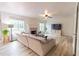 Spacious living room with a fireplace and light flooring at 4222 Honey Creek Way, Powder Springs, GA 30127