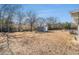 Backyard with shed and trees providing shade at 6747 Rockland Rd, Lithonia, GA 30038
