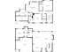 Two-story home floor plan; four bedrooms, three and a half baths, garage, and open living space at 3910 W Cooper Lake Se Dr, Smyrna, GA 30082