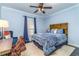 Comfortable bedroom featuring blue walls and matching furnishings at 4801 Daniel Mill Rd, Winston, GA 30187