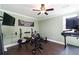 Home gym complete with weights, treadmill, and motivational banner at 4801 Daniel Mill Rd, Winston, GA 30187