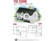 Illustration of a two-story home with white siding, a black roof, and a black garage door; floor plans included at 250 Shawnee Trl, Dallas, GA 30157