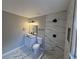 Bathroom features modern fixtures, stylish design and a walk-in shower at 2715 Heritage Ln, Morrow, GA 30260