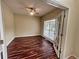 Home office with hardwood floors, ceiling fan, and french doors at 305 Rampart St, Mcdonough, GA 30253