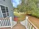 Stairs leading from deck down to backyard at 305 Rampart St, Mcdonough, GA 30253
