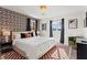 Spacious bedroom with stylish wallpaper and large windows at 5371 Tall Oak Dr, Marietta, GA 30068