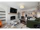 Spacious living room with fireplace and large windows at 5371 Tall Oak Dr, Marietta, GA 30068