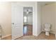 Convenient bathroom with toilet and access to bedroom at 1013 Bluecoat Cir, Hampton, GA 30228