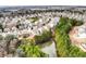 Aerial view of the community with a scenic pond at 1567 Brunswick St, Lithia Springs, GA 30122