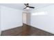 Bedroom with hardwood floors and ceiling fan at 2105 Fellowship Rd, Tucker, GA 30084