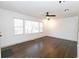 Bright living room with hardwood floors and ceiling fan at 2105 Fellowship Rd, Tucker, GA 30084