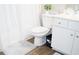 Clean bathroom with white vanity and shower/tub combo at 320 Kentshire, Lawrenceville, GA 30044