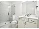Bathroom with a frameless shower and modern vanity at 6829 Crescendo Ct, Atlanta, GA 30328