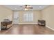 Spacious basement office with hardwood floors and ample natural light at 920 Riverhaven Dr, Suwanee, GA 30024