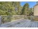 Wooden deck overlooking a wooded backyard, perfect for outdoor relaxation at 3314 Mill Grove Ter, Dacula, GA 30019