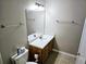 Bathroom with double sinks and wood vanity at 3526 Shepherds Path # 1, Decatur, GA 30034