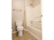 Clean bathroom with tub shower, toilet and vanity at 3526 Shepherds Path # 1, Decatur, GA 30034