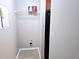 Laundry closet with shelving and hookups at 3526 Shepherds Path # 1, Decatur, GA 30034