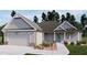 Craftsman style home with gray siding, light blue accents, and a two-car garage at 8960 Callaway Dr, Winston, GA 30187