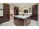 Elegant bathroom featuring a large island vanity, modern fixtures, and great lighting at 201 Windflower Ct, Canton, GA 30115